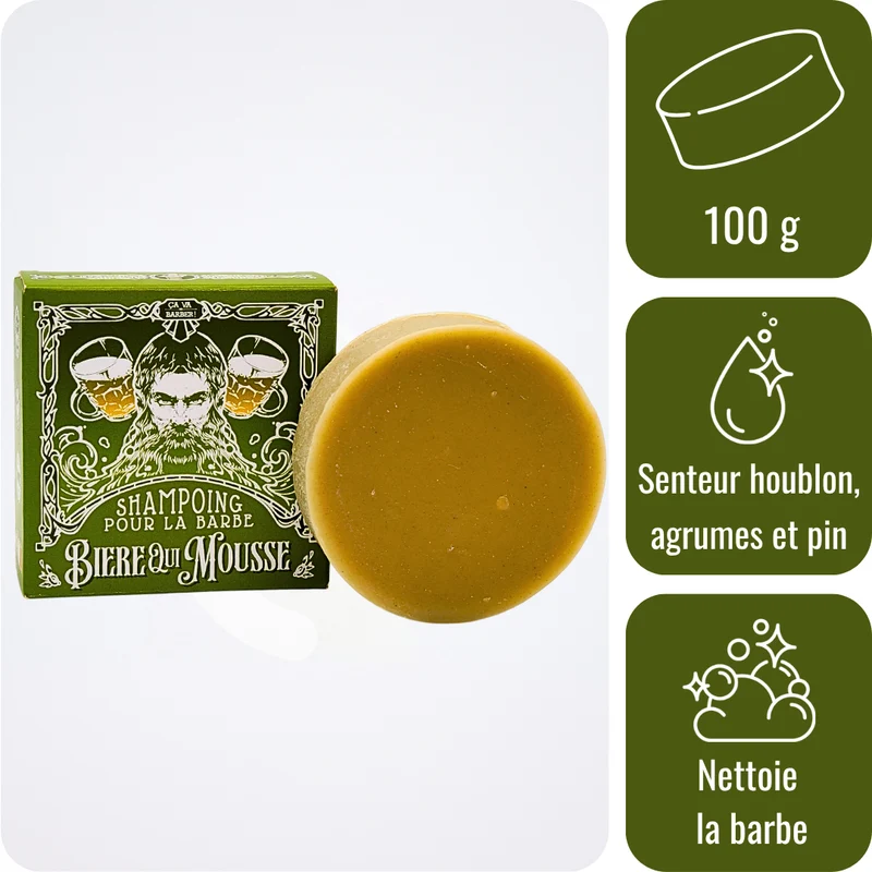 Shampoing solide - Bière qui mousse