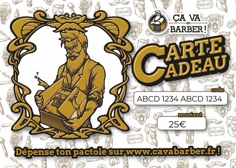 Carte cadeau pour un barbu