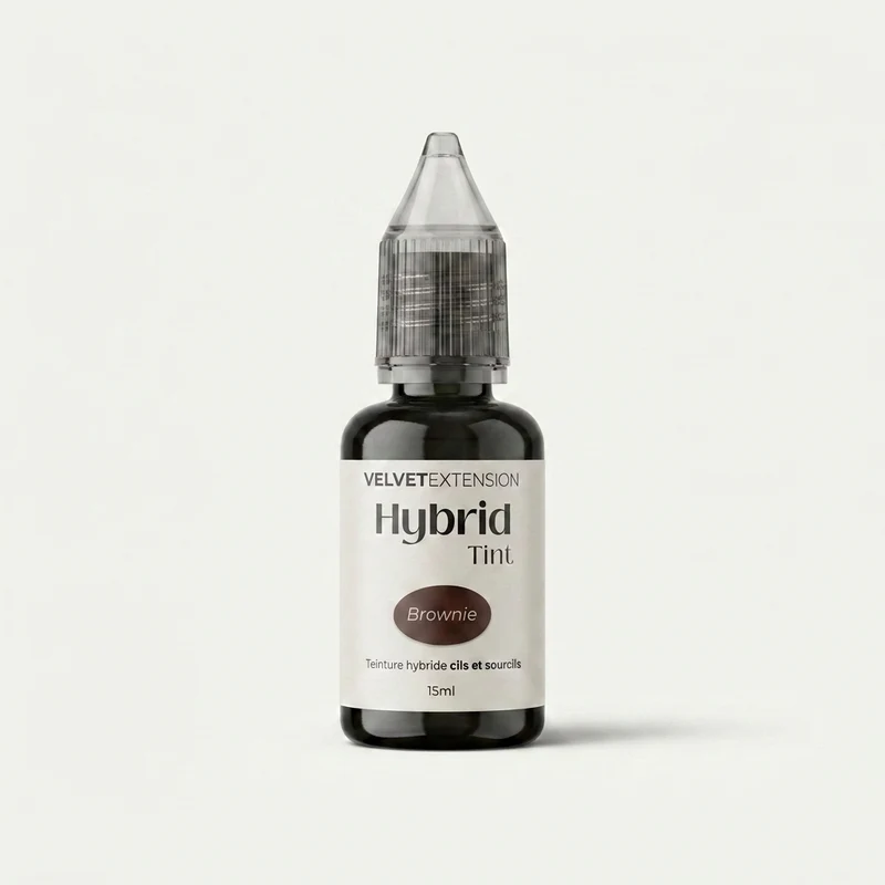 Hybrid Tint Brownie – Teinture cils & sourcils brun moyen chaud