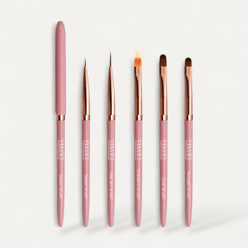 Pack Complet Pinceaux Pinky – Collection Nail Art