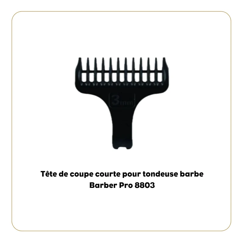 Tête de coupe courte pour tondeuse barbe Barber Pro 8803