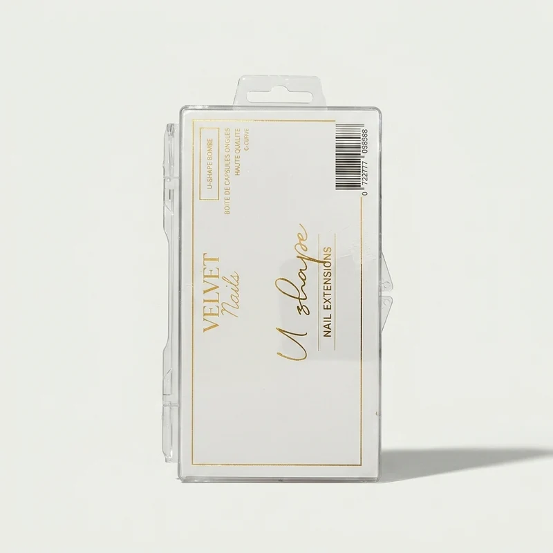 Capsules ongles white forme U sans encoches bombés x 100
