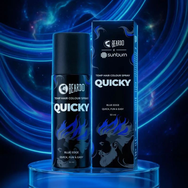 Quicky Temp Hair Color Spray Blue Edge (50ml)