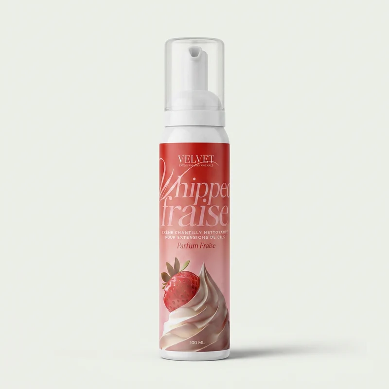 Mousse Chantilly Fraise Nettoyant Extensions de Cils