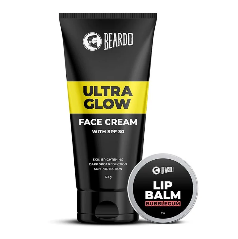 Ultraglow Face Cream & Lip Balm (Bubblegum) Combo