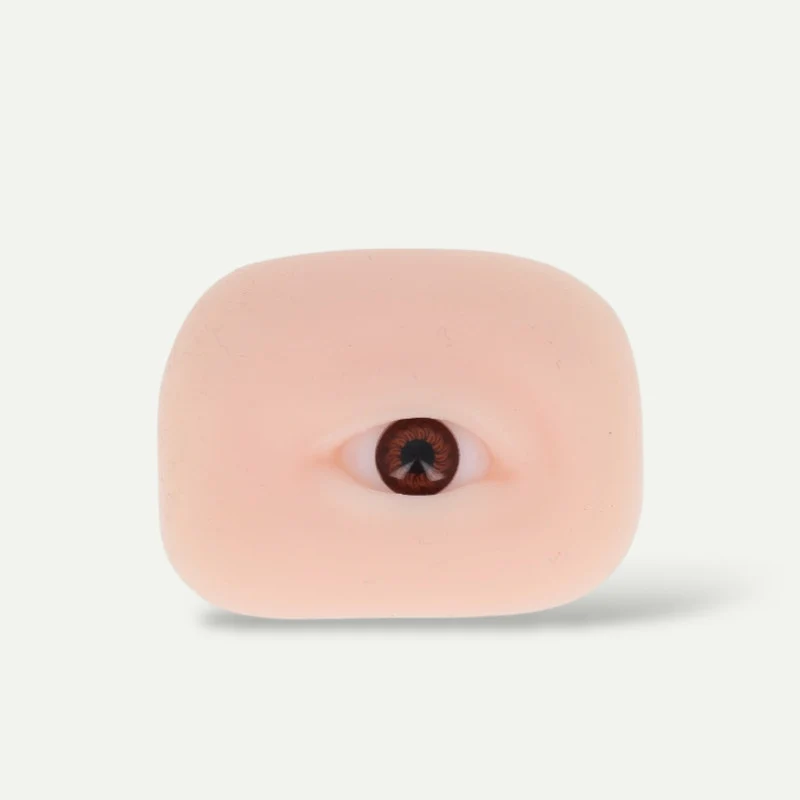 oeil de presentation silicone marron