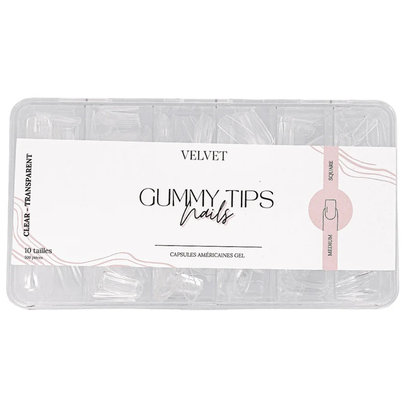Gummy tips medium square