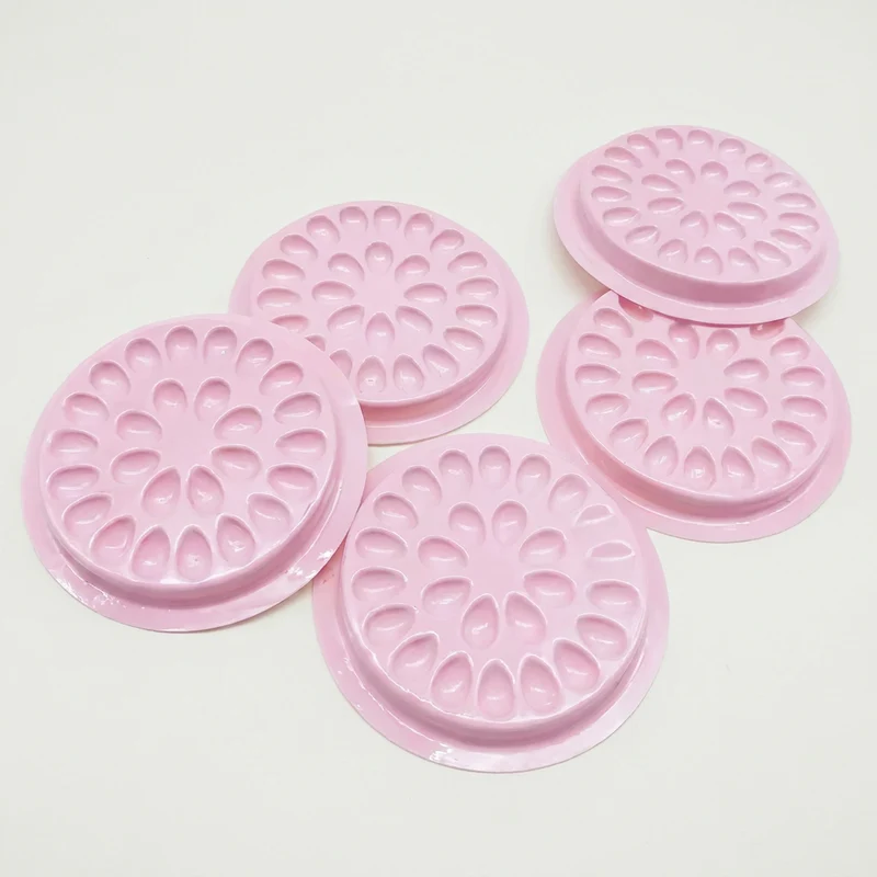 Support colle rose adhésif x5