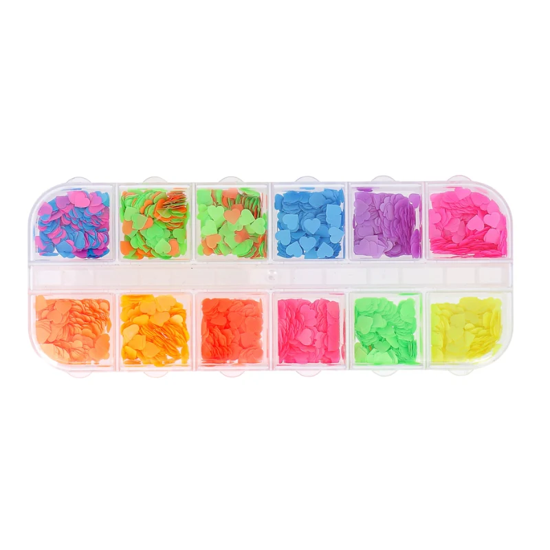 Glitter Box Heart Fluo