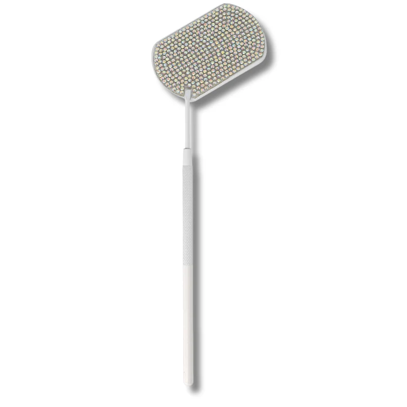 Grand Miroir loupe strass blanc