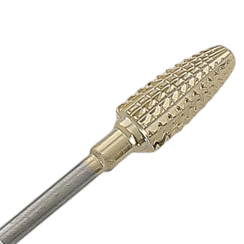 Embout ongles "Cône carbure doré" (dur)