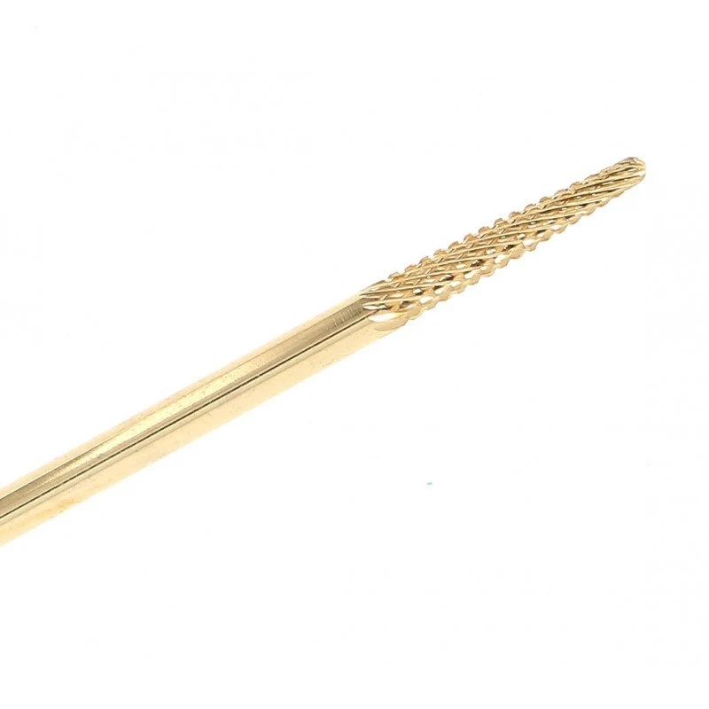 Embout ongles "Aiguille carbure dorée" (doux)(2.3x14.5)