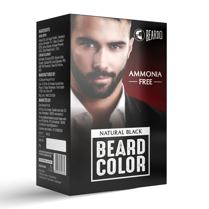 Beard Color for Men - Natural Black