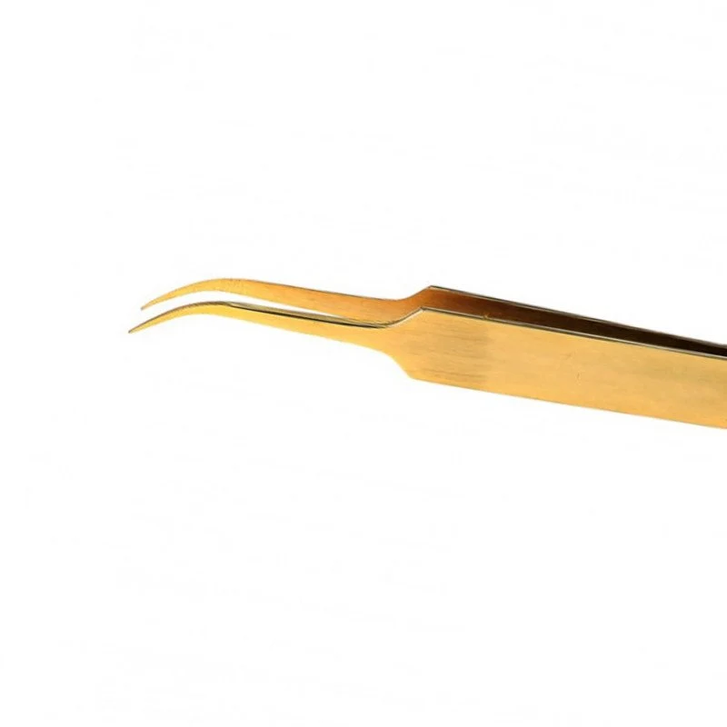 Pince courbée ronde Velvet luxe dorée
