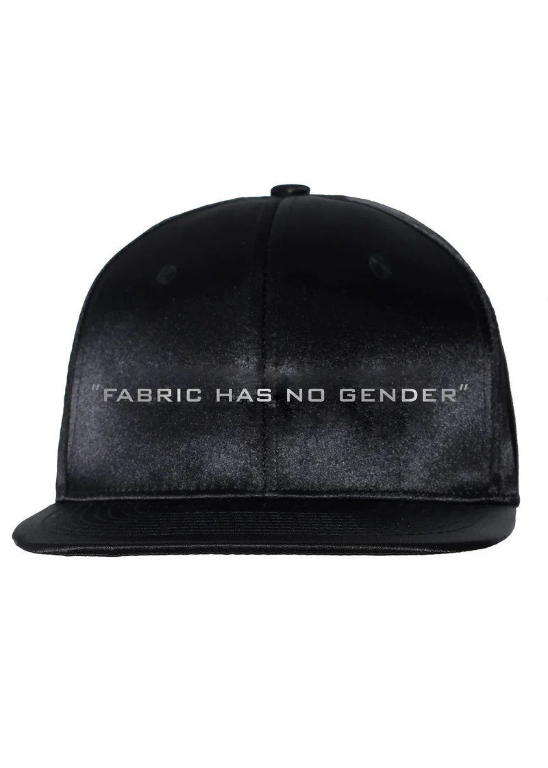 "Fabric Has No Gender" Satin Hat- silver
