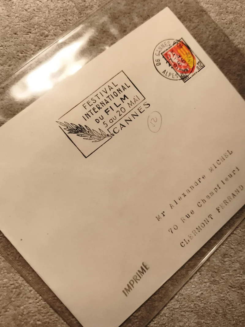 Lettre Festival de Cannes 1957 cachet philatélie imprimé Alpes-Maritimes