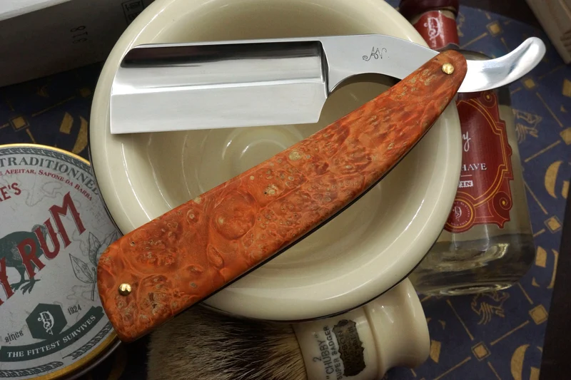 Andrea Niotta 9/8 Bellied Hollow Blade - Preowned Custom Straight Razor - Shave Ready