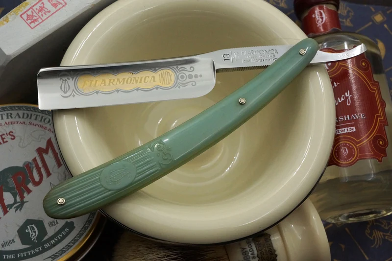 Filarmonica Inox Stainless Steel JMP No. 13 6/8 Full Hollow Blade - Excellent+ Vintage Spanish Straight Razor - Shave Ready