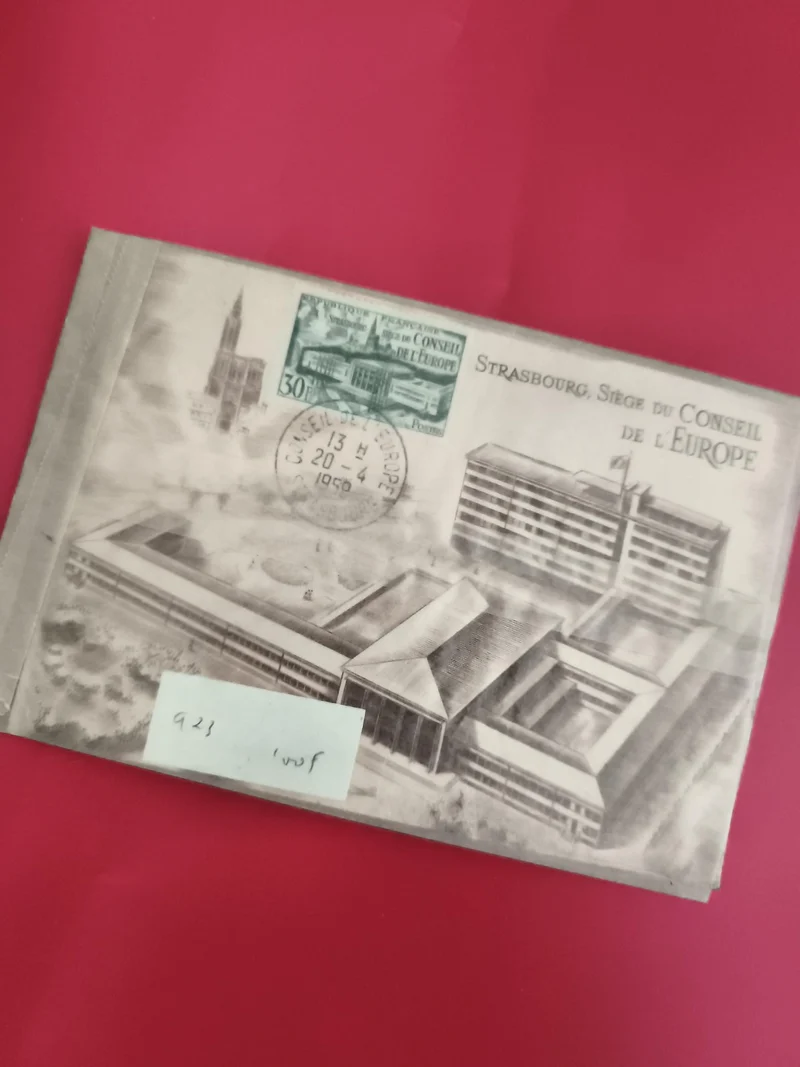 Lettre premier jour Strasbourg Conseil de l’Europe 1959 timbre 30c philatélie