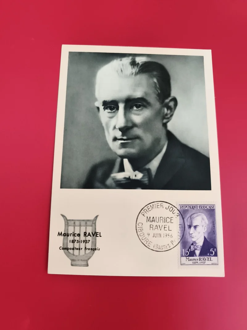Carte Premier Jour Maurice Ravel 1956 timbre 15f compositeur philatélie (Ref 1)