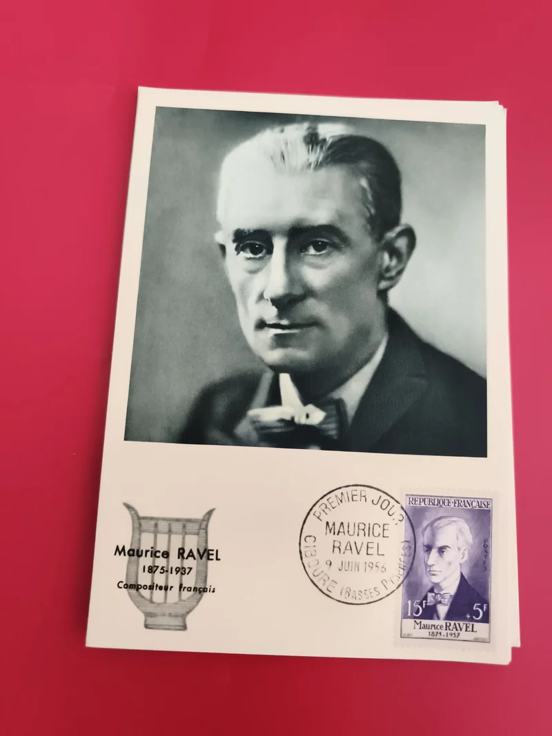 Carte FDC Maurice Ravel 1966 timbre 1er jour compositeur français philatélie