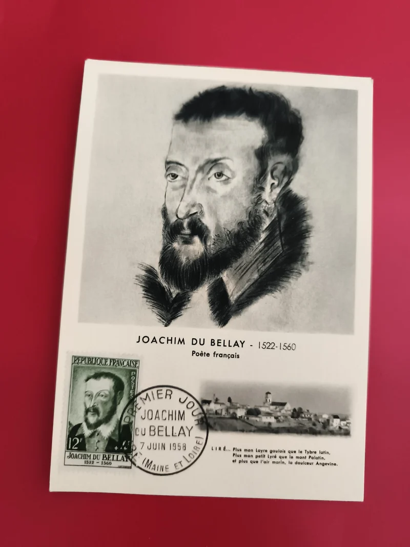 Carte Premier Jour Joachim du Bellay 1958 timbre oblitéré philatélie (Ref 1)