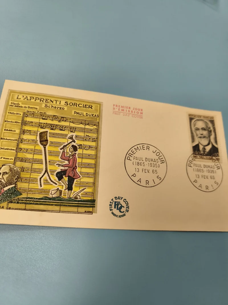 Enveloppe FDC Premier Jour Paul Dukas L?Apprenti Sorcier Timbre Paris 1965