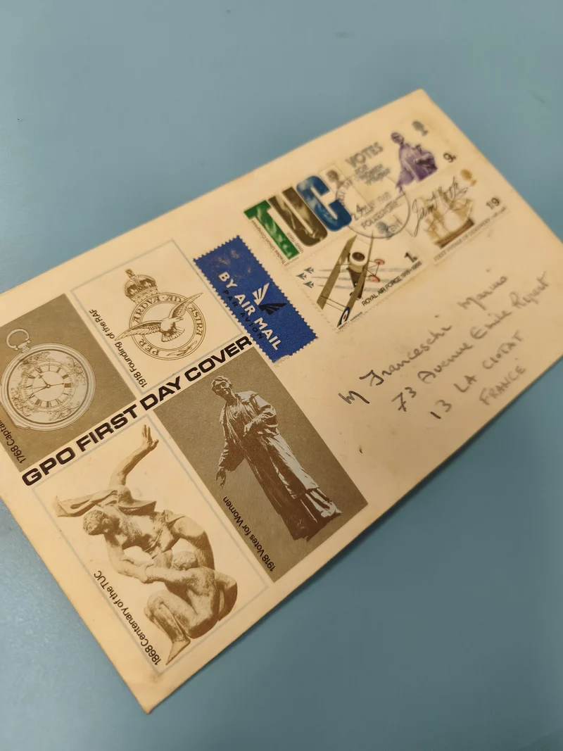 Enveloppe premier jour FDC timbre TUC 1978 GPO, cachets et illustrations
