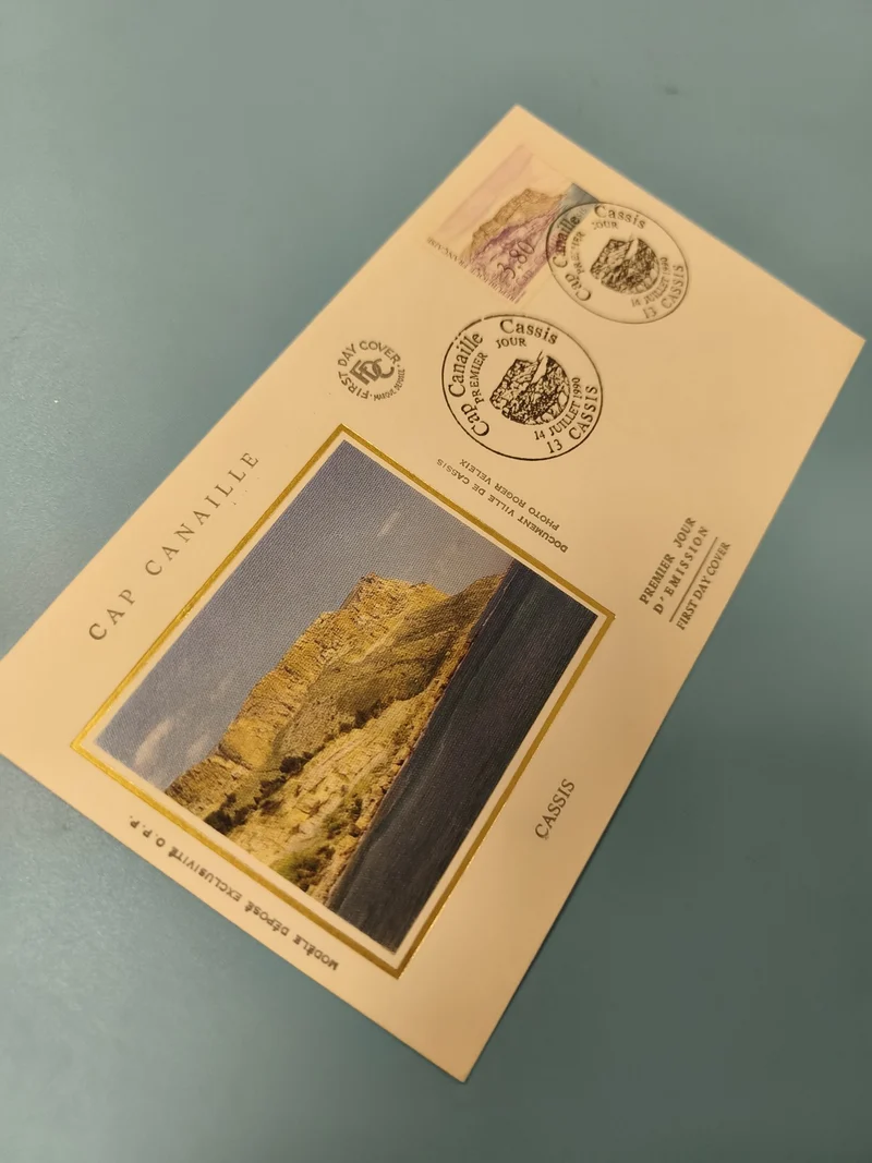 Enveloppe FDC premier jour Cap Canaille Cassis timbre et cachet visible