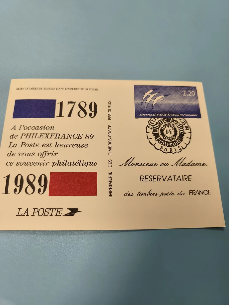 Enveloppe premier jour PHILEXFRANCE 89 FDC timbre Bicentenaire Révolution 1789-1
