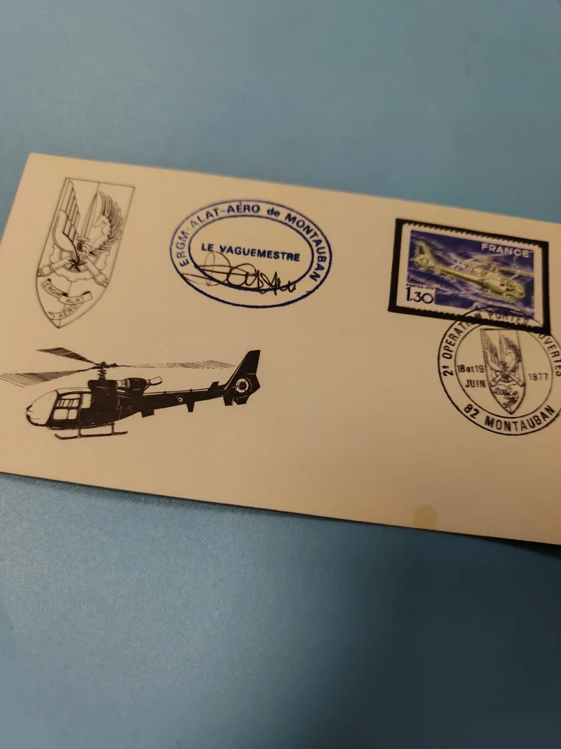 Enveloppe premier jour FDC Montauban hélicoptère timbre France 1,30