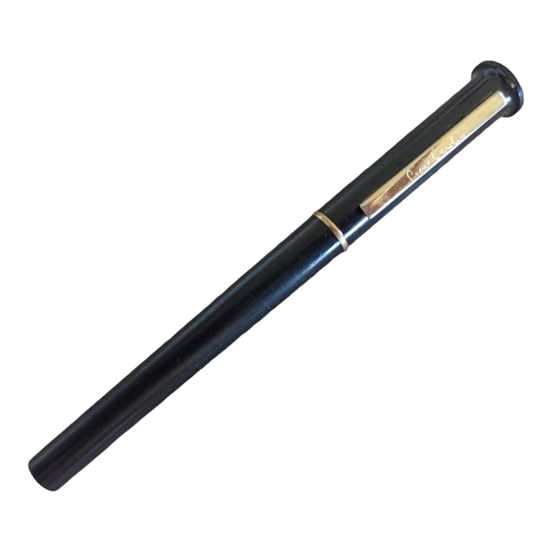 Stylo plume vintage Pierre Cardin noir, édition collector, finition dorée