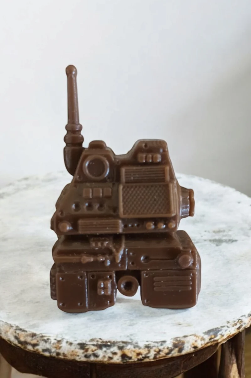 Accessoire vintage GI Joe radio militaire marron figurine années 80