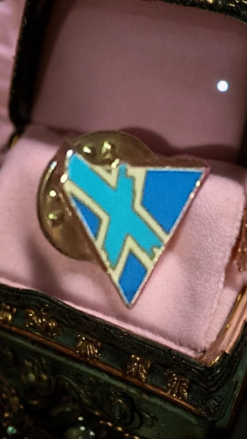 Pin's vintage Marseille triangle bleu à collectionner, histoire française