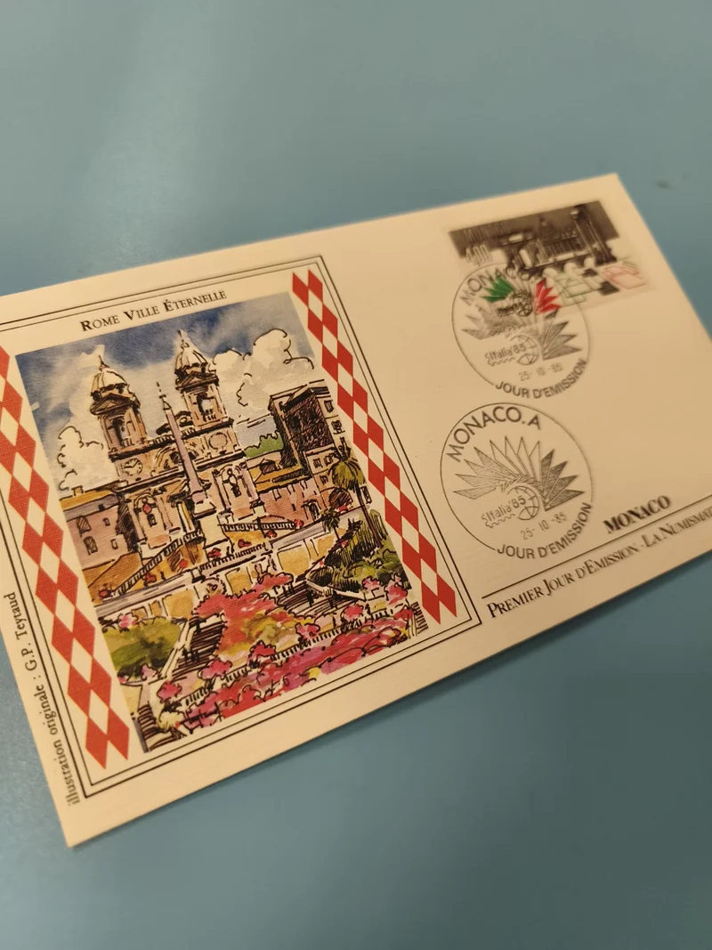 Enveloppe FDC Monaco Rome Ville Éternelle timbre illustré premier jour d?émissio