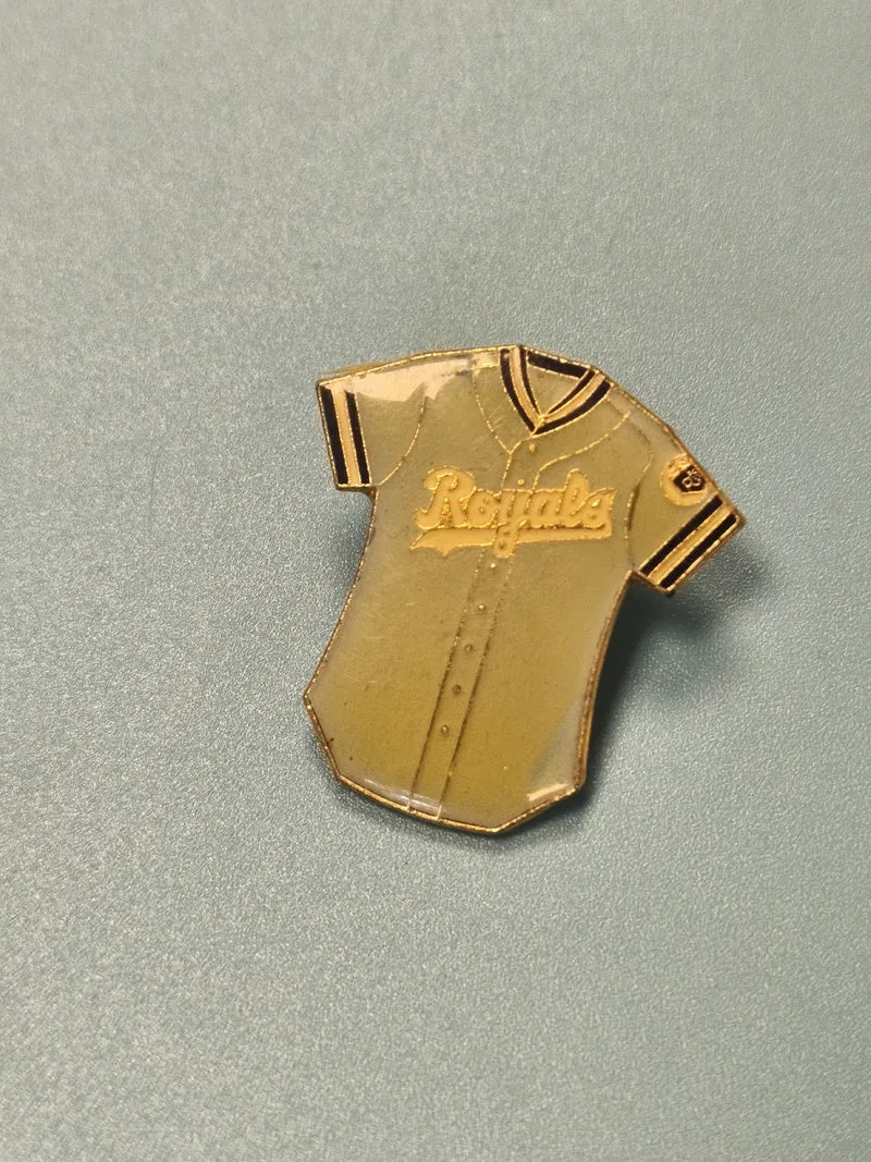 Vintage pin's Royals maillot baseball émaillé, collection sport rétro