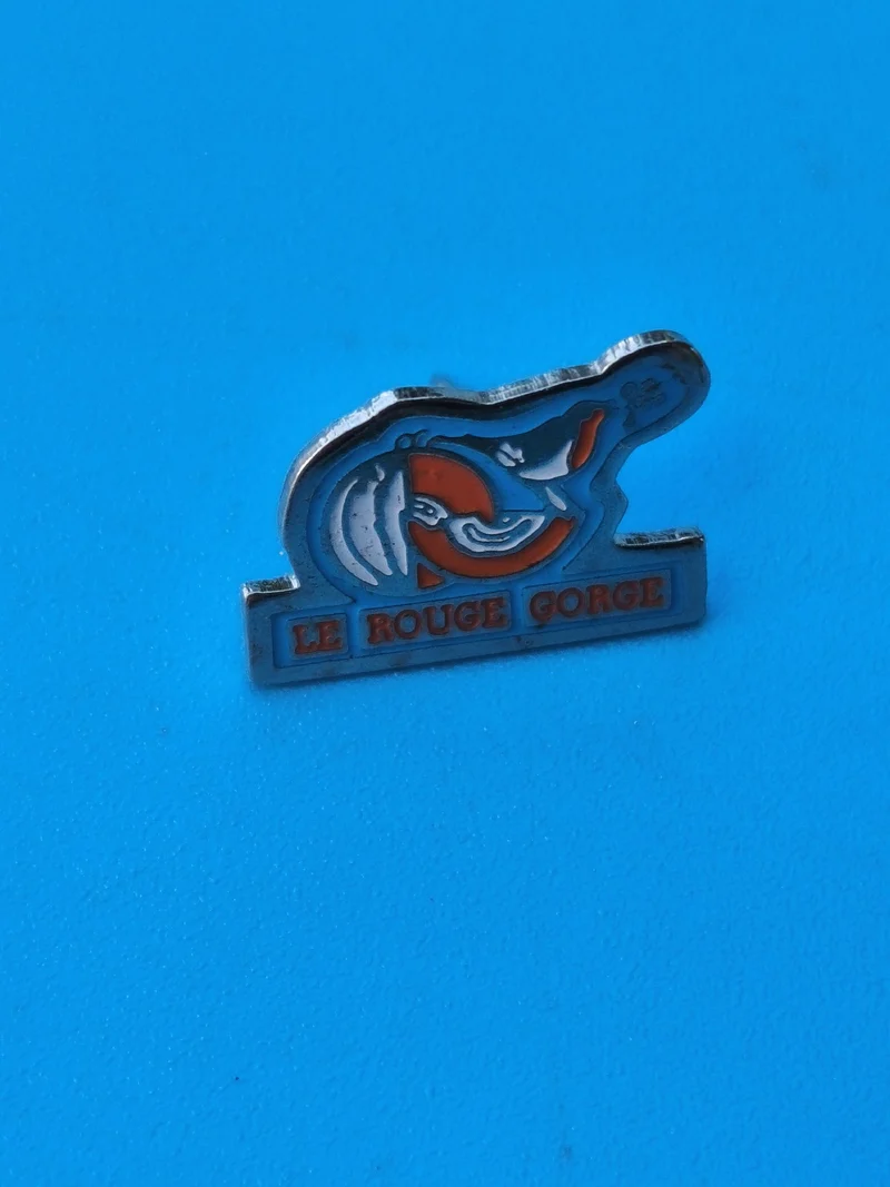 Vintage pin's Le Rouge Gorge oiseau, émaillé, collection, badge ancien