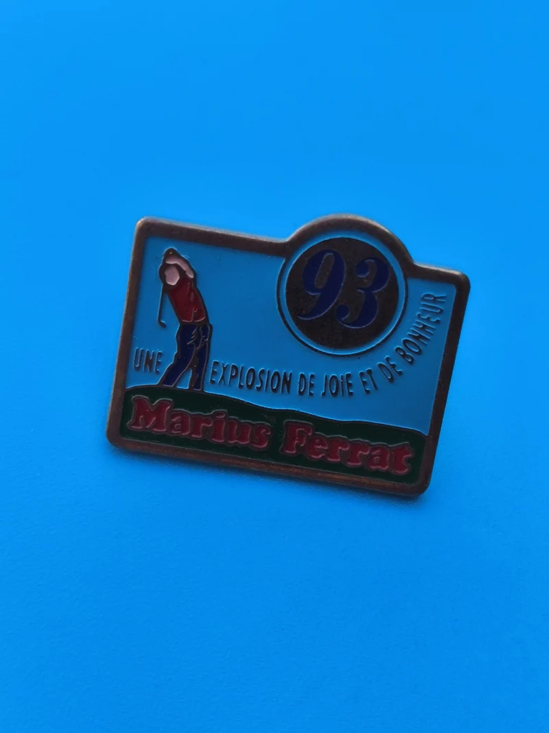 Vintage pin's Marius Ferrat 93 golf, émaillé, collection sport ancien
