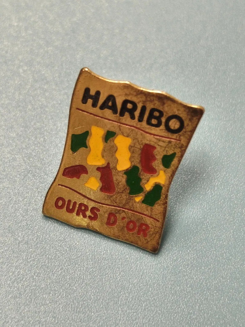 Pin's vintage Haribo Ours d'Or ancien, émaillé, collection publicitaire