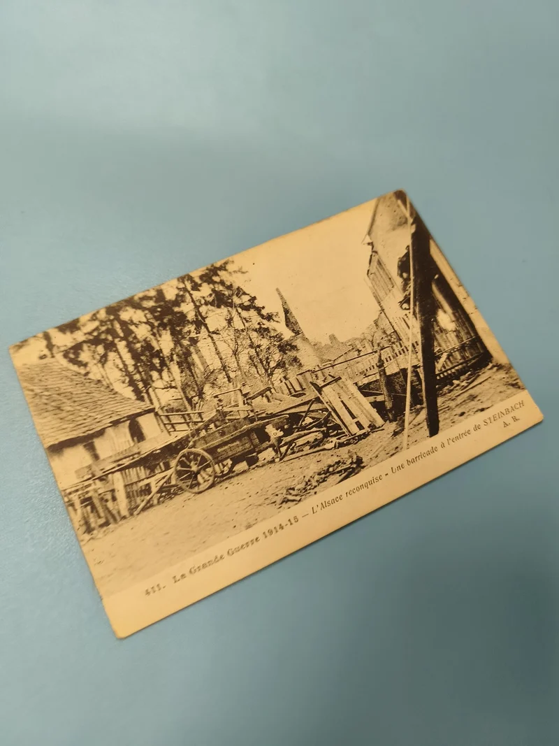 Ancienne carte postale animée Grande Guerre 1914-1918 Steinbach Alsace vintage