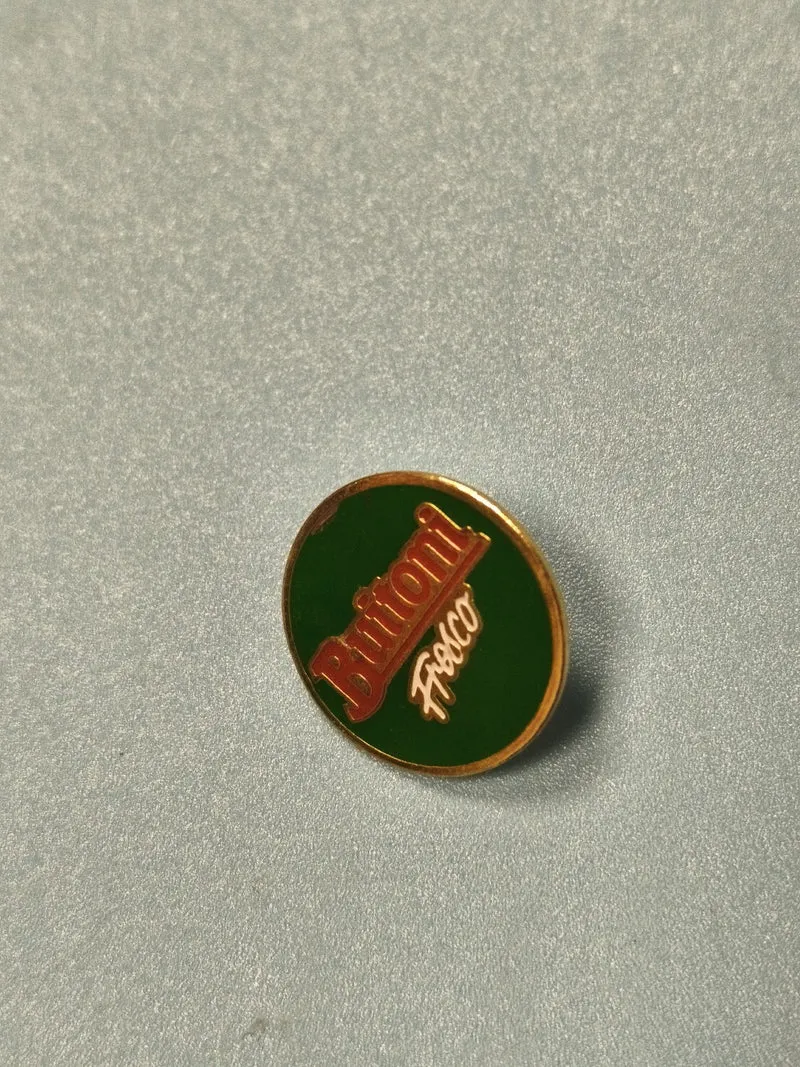 Vintage pin's Buitoni Fresco rond vert collection publicitaire ancien