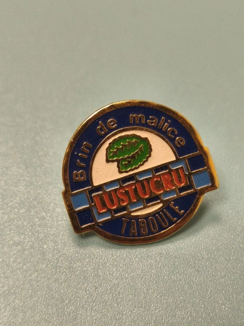 Vintage pin's Lustucru Brin de Malice taboulé logo bleu collection (ref 10)