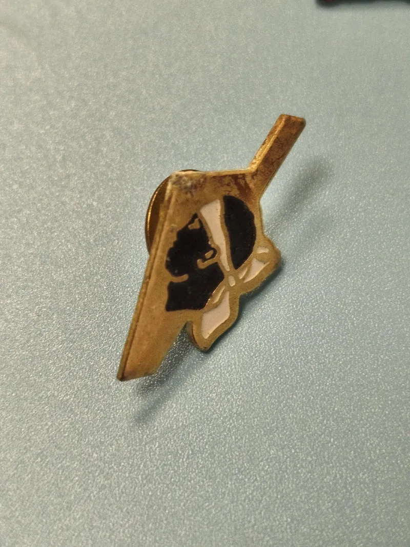Vintage pin's Corse tête de Maure doré collection régionaliste ancien
