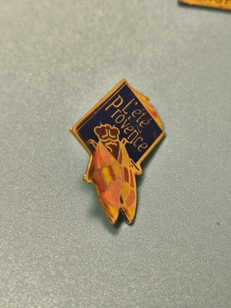 Pin's vintage L'été en Provence cigale émaillée collection régionalisme