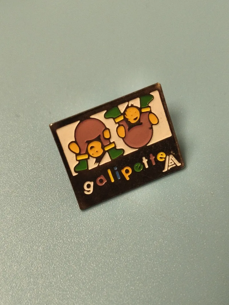 Pin's vintage Galipette, émaillé, motif enfants acrobates, collection (Ref 15)