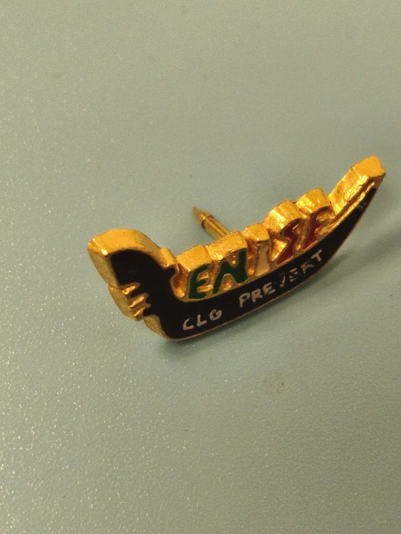 Vintage pin's Venise gondole émaillé, cloisonné, collection, décor coloré