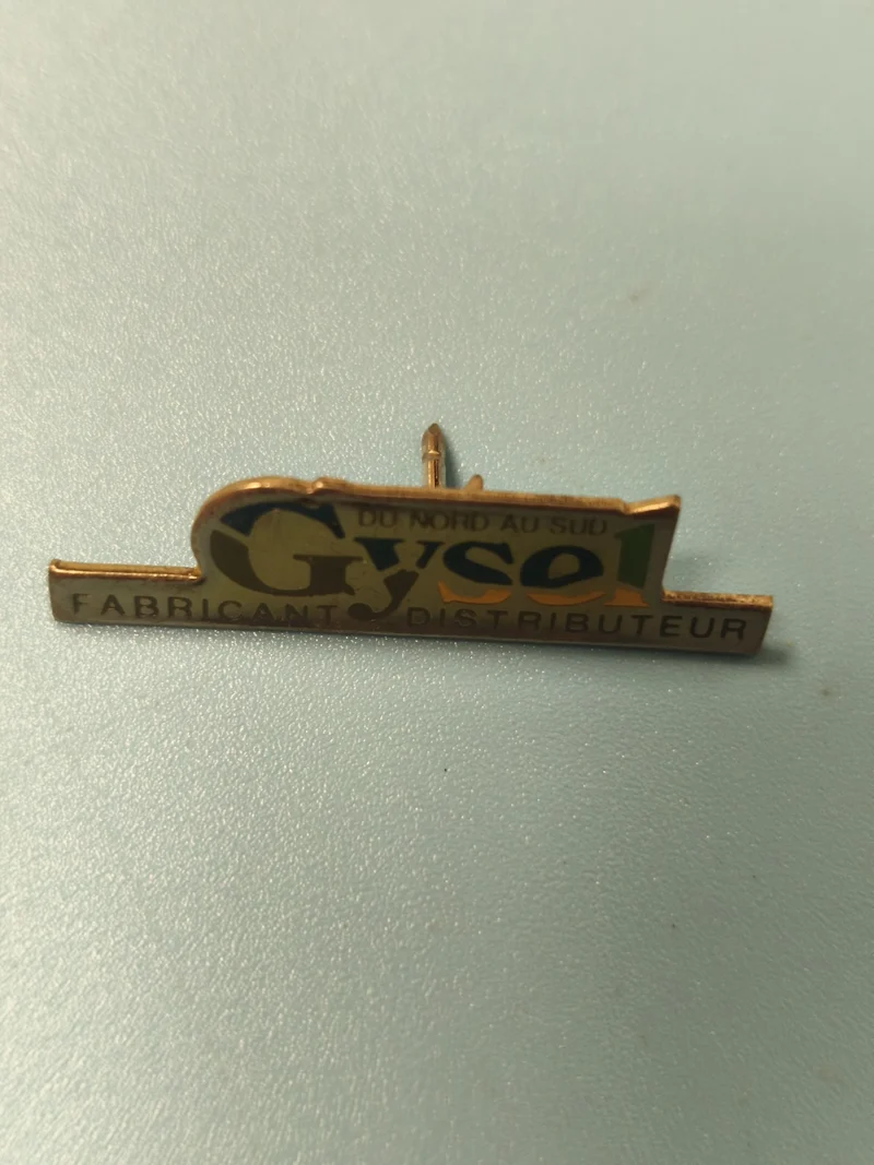 Vintage pin's Gysel fabricant distributeur, badge publicitaire ancien, collectio