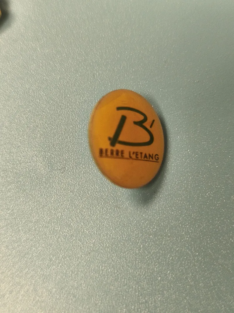 Vintage pin's Berre l'Étang jaune logo ovale collection (Ref 16)