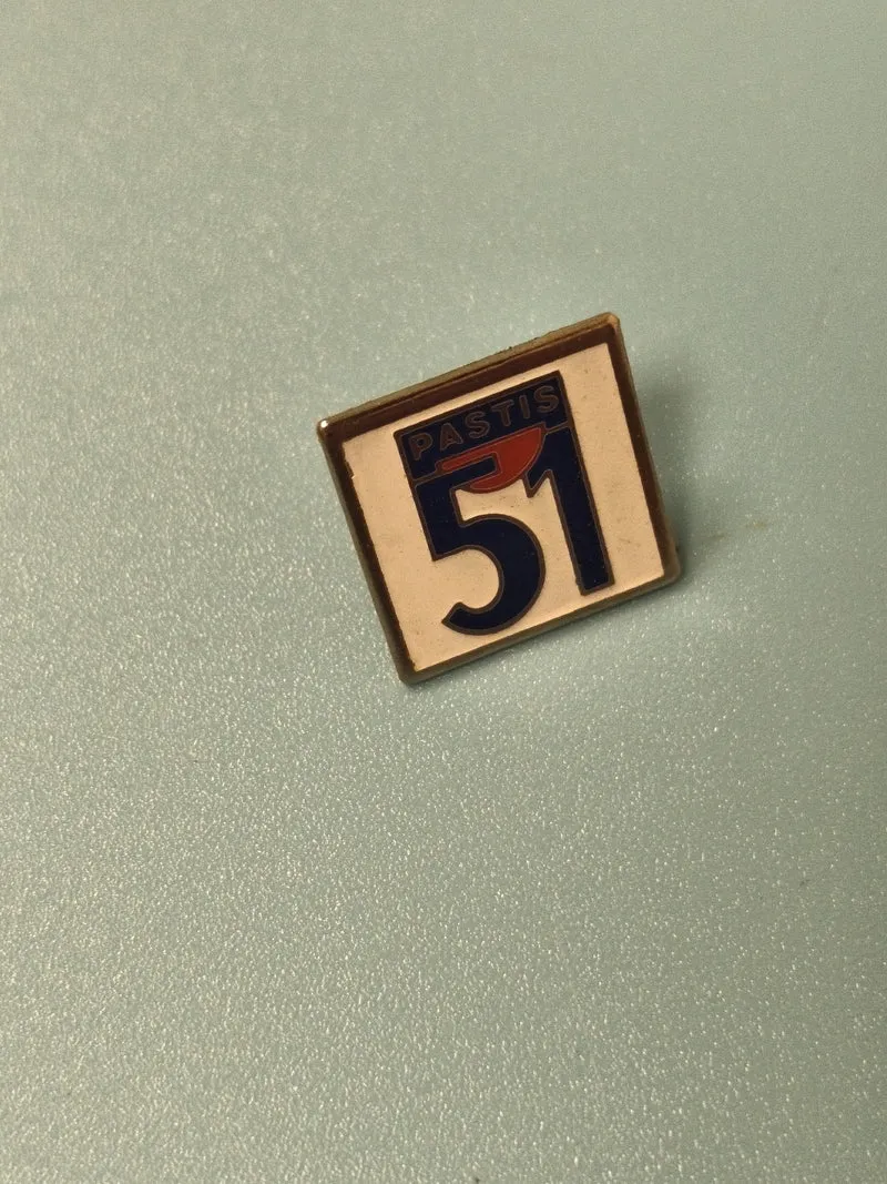 Vintage pin's Pastis 51 carré publicitaire ancien collection bar bistrot
