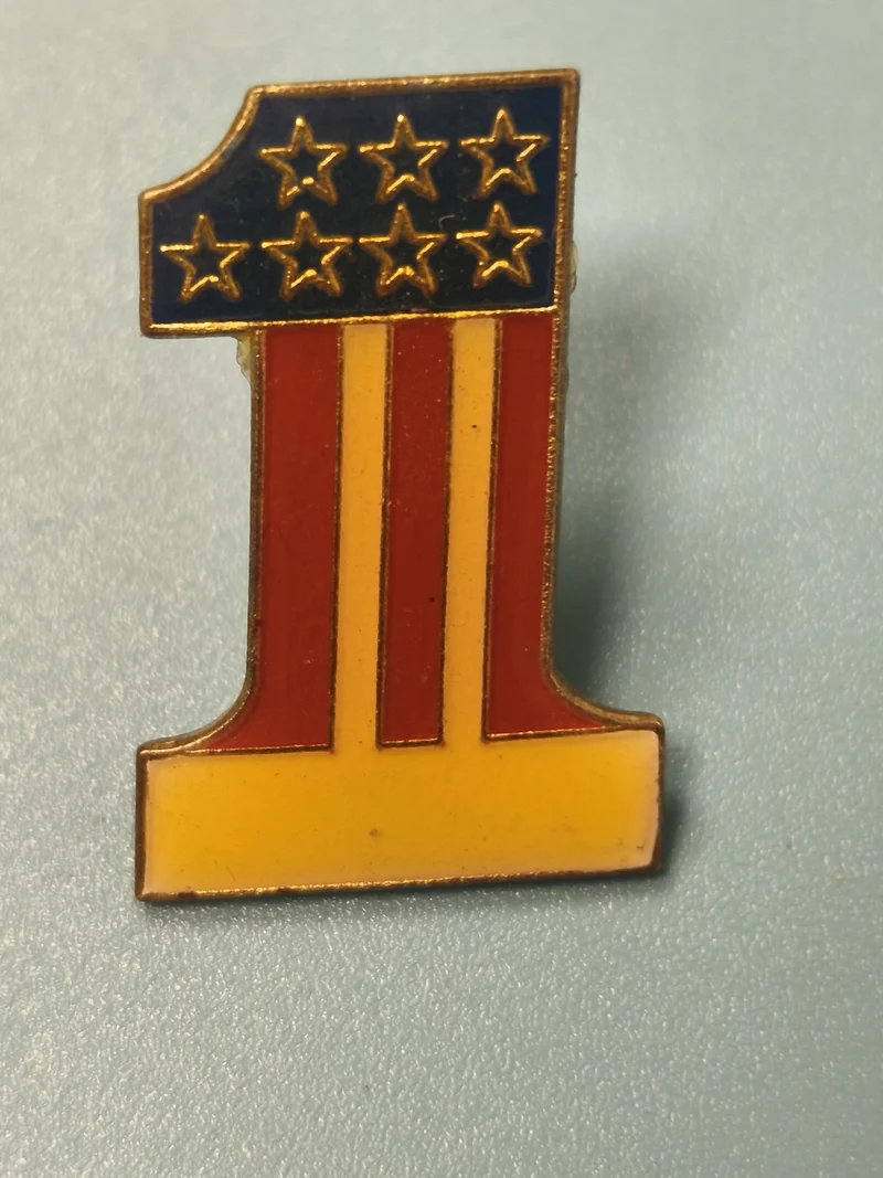 Vintage pin's USA numéro 1, émaillé drapeau américain, collection (Ref 19)